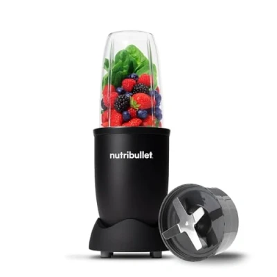 Image of nutribullet Blender 600 Series Starter Kit in Black 4 Piece Set Nutrient Extractor High Speed 600W Quick &amp; Powerful Kickstart Your Morning Great for Smoothies