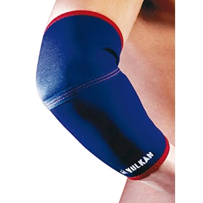 Image of Vulkan Elbow Neoprene Support Navy Blue/Red, X Large