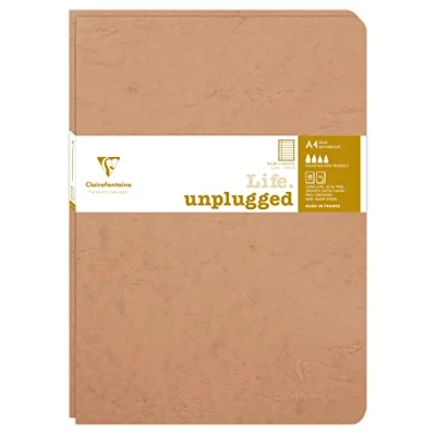 Image of Clairefontaine 733076C Age Bag DUO set of 2 stitched notebooks 21x29.7cm 96p lined + tobacco margin