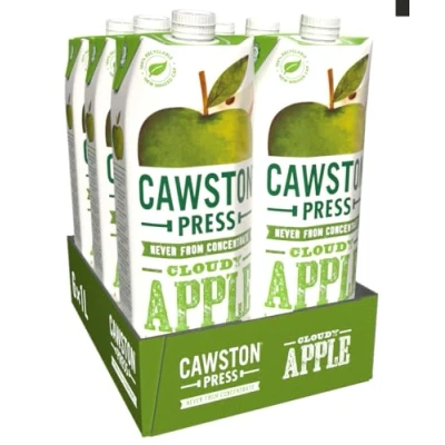 Image of Cawston Press Cloudy Apple Pressed Juice, 1 l, Pack of 6