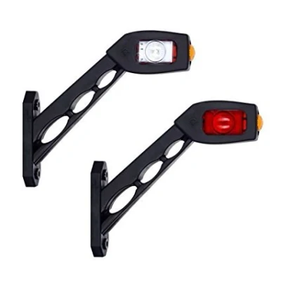 Image of 24/7Auto 2x Long Stalk Side Outline Amber white red Marker Lights 12 24 Volts Trailer Truck Motorhome Caravan Chassis