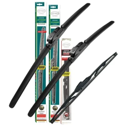 Image of Heyner Fits: Citroen C3 Picasso Feb 2009 Mar 2010 Full Set Hybrid Wiper Blades Front Rear HH2416TL12HRCRE