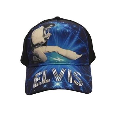 Image of Mid South Products Elvis Presley Cap Hat with Rhinestones