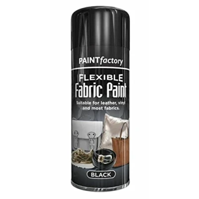 Image of Classic Signature 9 x Flexible Fabric Black 200ml Spray Paint Leather Vinyl Textile Clothes Fast Drying