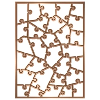Image of Gemini Multi Media Metal Die Set 5&quot; x 7&quot; Abstract Jigsaw (30 Piece)