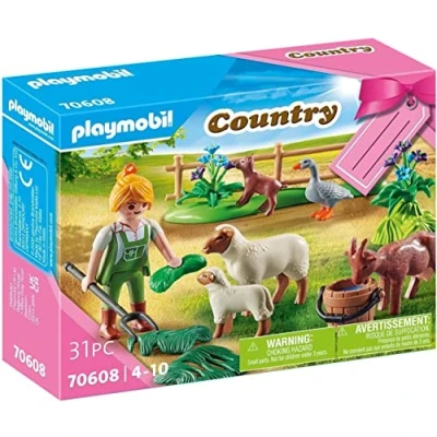 Image of PLAYMOBIL 70608 Gift Set Farmer with Pasture Animals