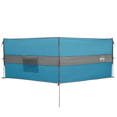 Image of vidaXL Camping Windbreak Blue Portable Waterproof Outdoor Barrier 344x120 cm with Easy Setup and Storage