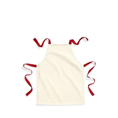 Image of Westford Mill W362 Fairtrade Cotton Junior Craft Apron Natural/Classic Red