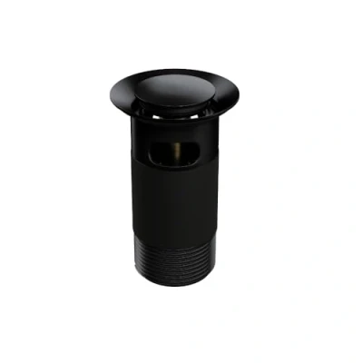 Image of TOP Fix Easy Fit Basin Sink Click Clack Pop Up Slotted Waste Matt Black PBW 01 MB (PDT 000732)