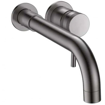 Image of Orbit Core Lever Basin Mixer Tap Wall Mounted Gunmetal