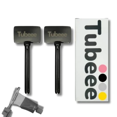 Image of Tubeee, Toothpaste Squeezer, Tube Squeezer Key, UK, Squeeze Rolling Wringer (Pack of 2) (Black)
