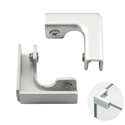 Image of L Shape Glass Clamp Aluminium Alloy Support Bracket Fit for 6 10mm Thickness (Pack of 4)