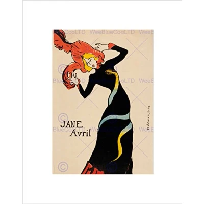Image of Wee Blue Coo Toulouse Lautrec French Jane Avril Picture Wall Art Print