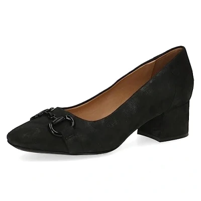 Image of CAPRICE Women&#039;s 9 22300 41 Pump, Black Lea Uni, 7.5 UK