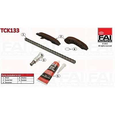 Image of 11317797897, 11318572503, 13527797902 Timing Chain Kit FAI AutoParts TCK133 without gears, with gaskets/seals Simplex, Bolt BMW: 3 Saloon