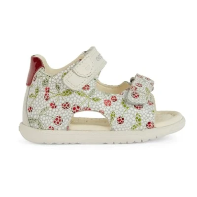 Image of Geox Baby Girls B Sandal Macchia Gir, White red, 5 UK Child