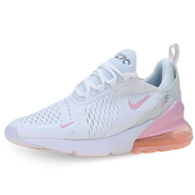 Image of Nike Sportswear AIR MAX 270 Unisex Trainers for kids, Size: 4, White/pink foam/light smoke grey Textile/synthetics