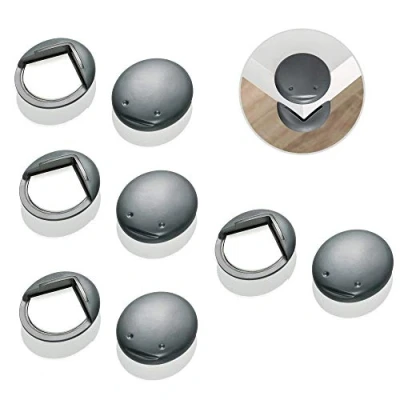 Image of Fred Home Safety Adhesive Corner Protector Baby Plastic Sharp Edge Guards Includes 8 Safe Table Protectors Dark Grey