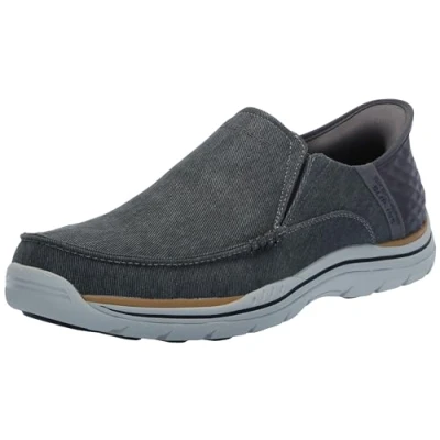 Image of Skechers USA Men&#039;s 205167 Moccasin, Grey, 7.5 UK