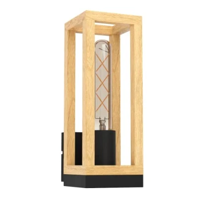Image of EGLO Nafferton wall light made of wood