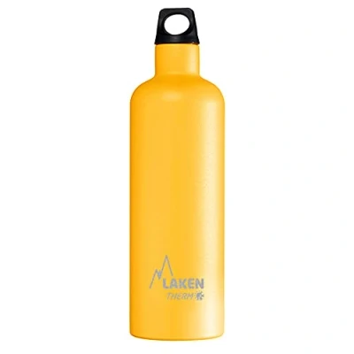 Image of LAKEN Futura 18/8 Stainless Steel Thermal Bottle with Double Wall, Yellow, 750 ml
