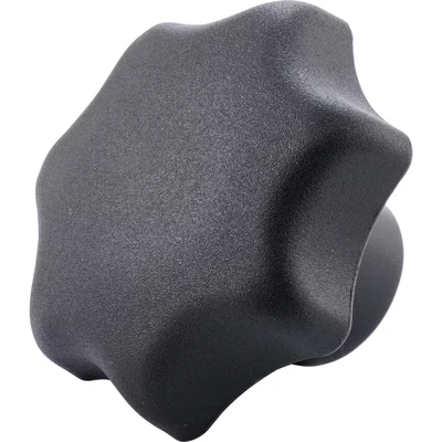 Image of Ganter Normelemente DIN 6336 KT 63 M12 K Star knob Plastic, Matte Black, Diameter: 63mm Thread: M12, Set of 5 Pieces