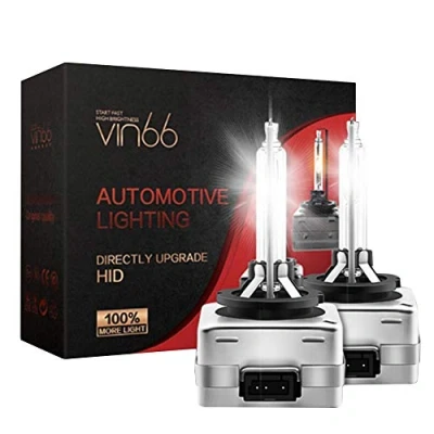 Image of D1S HID Xenon Headlight Replacement Bulbs 4300K 8000k White with Metal Stents Base Car Lamps Head Lights 35W 12V (2 Pack) (6000K, D1S)