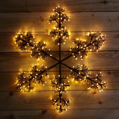 Image of 78cm LED Indoor Outdoor Snowflake Christmas Decoration in Warm White