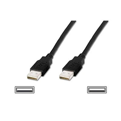 Image of DIGITUS 1m Length USB 2.0 A Male Connection Cable Black