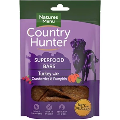 Image of Country Hunter Natures Menu Superfood Bars Turkey with Cranberries &amp; Pumpkin (7 x 100g)