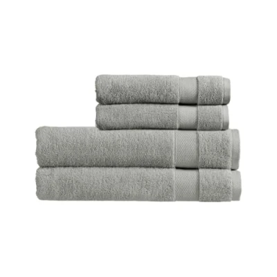 Image of Christy Refresh Bath Towel Set of 4 2 Sheets Hand Towels Quick Dry Tonal and Stylish Soft Absorbent Bathroom 100% Cotton 550GSM Machine Washable Dove Grey