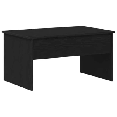 Image of vidaXL Black Oak Coffee Table 80 x 50.5 41.5 cm, Made from Engineered Wood