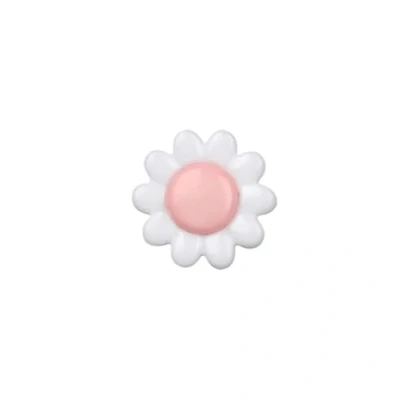 Image of mdc Set of 6 Daisy Buttons 15 mm Baby Pink