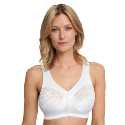 Image of Susa Women&#039;s Classics Bra, Opaque, White, 42E