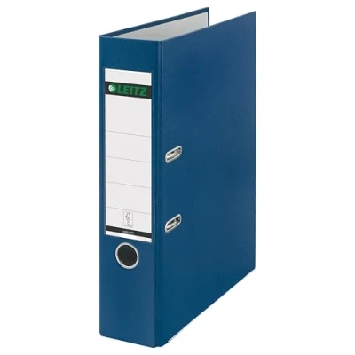 Image of Leitz Lever Arch File, Blue, Plastic, Foolscap, 8 cm spine, 11100035