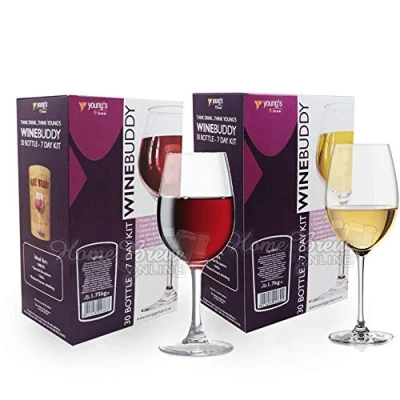 Image of WineBuddy Twin Pack Merlot &amp; Pinot Grigio 30 Bottle Wine Kits Home Brew Making