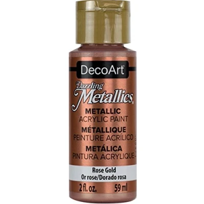 Image of Deco Art Dazzling Metallics Acrylic Paint 2oz Rose Gold, Other, Multicoloured, 3.37x3.37x9.98 cm