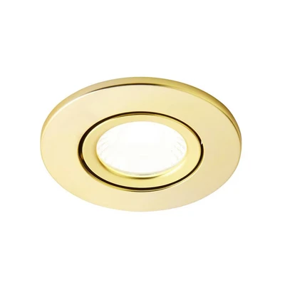 Image of Spa 3 Pack Adjustable FireRated 4000k LED Recessed Downlight Satin Brass IP65