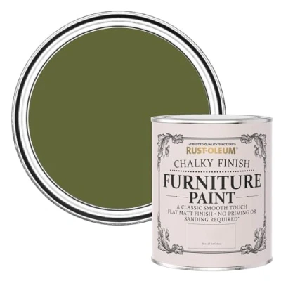Image of Rust Oleum Green Upcycled Furniture Paint in Chalky Finish Jasper 750ml