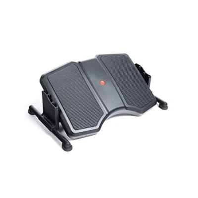 Image of TWINCO Professional Under Desk Non Slip Adjustable Footrest With 3 Height Settings for Office &amp; Home Use Black
