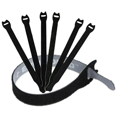 Image of Reusable Cable Ties 1/2&quot; x 4&quot; (1.25cm 10cm) for Management and Organizing Cords 30 Pack (Black)