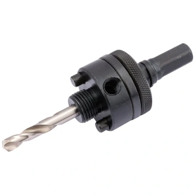 Image of Draper Locking Hex. Shank Holesaw Arbor with HSS Pilot Drill for Holesaws 32 210mm, 7/16&quot; Thread