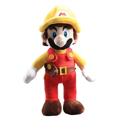 Image of uiuoutoy Mari Fireman Plush Doll Odyssey Firefighter Mario Toy Soft Stuffed