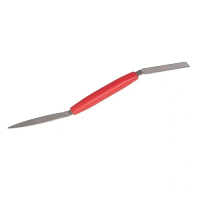 Image of Dapetz ® Pointing Tool Leaf &amp; Square Small Filling Plaster Touching Work Stainless Steel Triangular and Blade Double Ended Trowel 8 x 192mm