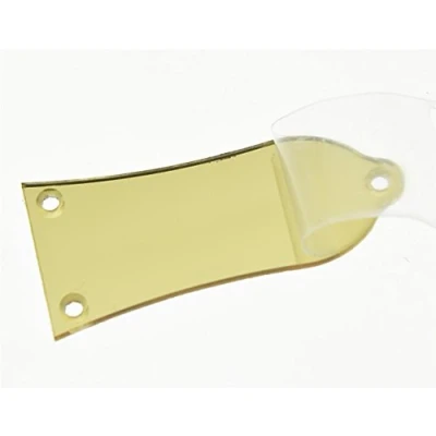 Image of KAISH Gold Mirror 1 Ply Plastic Blank Guitar Truss Rod Cover 3 Hole for Epiphone Style Les Paul LP