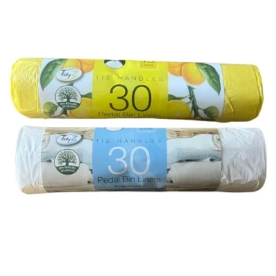 Image of 2 x Scented Pedal Bin Liners with Tie Handles XL 15 litres per Bag,Pack of