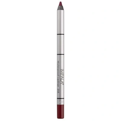 Image of IMPALA Creamy Waterproof Lip Pencil Burgundy Color 215 Permanent Liner Long lasting Volumizing Effect
