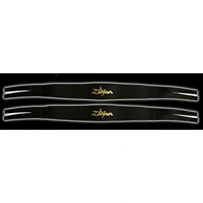 Image of Zildjian P0750 Leather Cymbal Straps Pair, Gold, 2.0 in*18.0 in*0.25 in