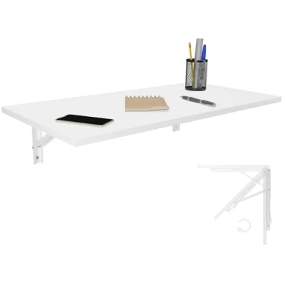 Image of KDR Produktgestaltung Wall Folding Table, Engineered Wood, White, 80cm x 40cm