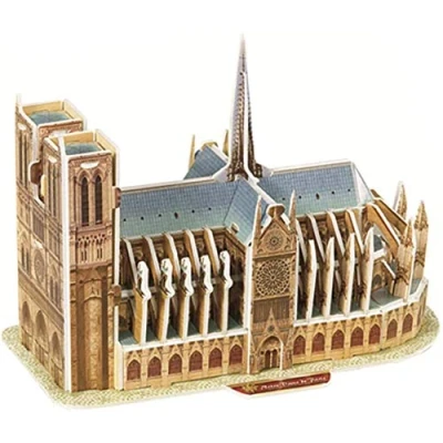 Image of 3D Notre Dame De Paris Replica France Landmark Famous Model Jigsaw Puzzle 39 Pieces